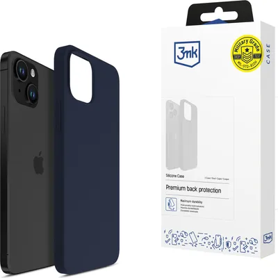Image de Coque en silicone 3mk pour iPhone 15 Plus - Bleu marine