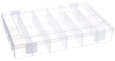 Productafbeelding van Assortimentsdoos - 24 vakken - 22,5 x 33,5 x 5,5 cm - Transparant - Opbergdoos
