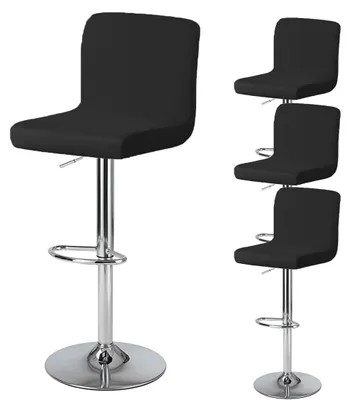 Image de Housse de tabouret Levoberg avec dossier, imperméable, housse pour chaises de salle à manger