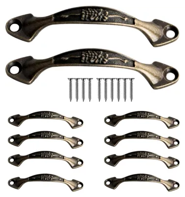 Produktbild von Vintage-Stil Schrankgriffe aus antikem Messing-Zink, 10 Stück