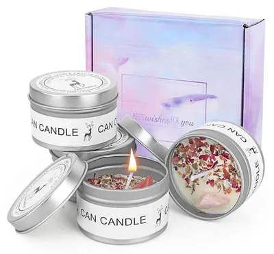 Produktbild von Duftkerzen Geschenkset für Frauen, 4 Stück Sojawachs Aromatherapie, Stressabbau, Entspannung