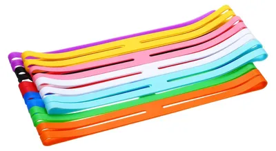 Zdjęcie produktu dla Solidchoice - Zestaw 10 gumek silikonowych o długości 12 cali