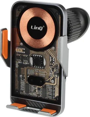 Immagine prodotto di QI supporto per auto 15W attacco griglia di ventilazione Sensore a infrarossi LinQ