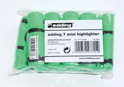 Produktbild von Edding Textmarker Mini 7 1-3 mm neongrün 10er-Polybtl.