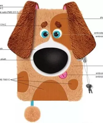 Zdjęcie produktu dla Pluszowy pamiętnik "PREMIUM Bernard the Dog", DIN A 5, 96 stron