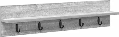 Image de Table de chevet murale Sonoma gris 80 x 10,5 x 18 cm