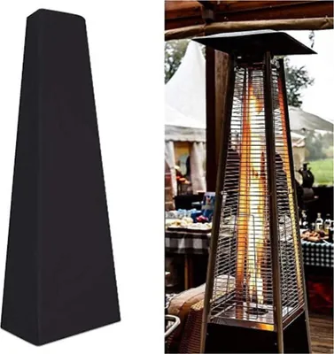 Produktbild von Pyramidenförmige Heizgeräteabdeckung – mit Reißverschluss, staubdichte 210D-Abdeckung, geeignet für Rasenflächen, Hinterhöfe und Gärten.