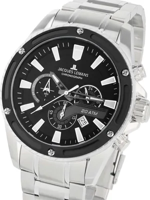 Productafbeelding van Jacques Lemans Chronograaf, Liverpool, stalen kast, zwarte wijzerplaat