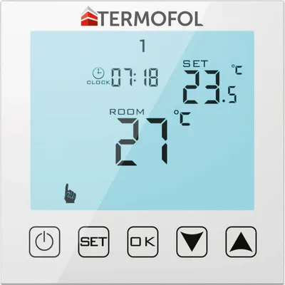 Produktbild von Termofol Heizungsthermostat, Heizkörperthermostat IP20, Thermostat für Heizfolie Fußbodenheizung, TF-H1 Weiß