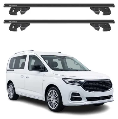 Produktbild von Dachträger Grundtäger für Ford Tourneo Connect III 2022-2026 Alu Schwarz 2x, KI-generiertes Bild