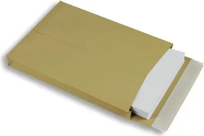 Produktbild von Faltentaschen 280x400x40mm B4 150g/qm haftklebend VE=250 St. braun