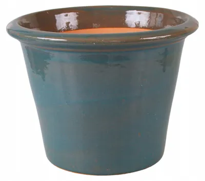 Produktbild von Cermax Große Frostsichere Keramik-Blumentopf Türkis 27x35 cm