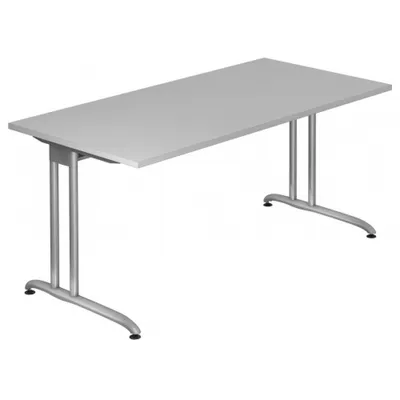 Obrázok produktu pre HAMMERBACHER BS16 Schreibtisch grau rechteckig