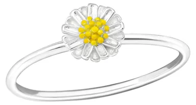 Produktbild von Blumen Ring 925 Silber „Margerite“ 55 (17.5 mm Ø)