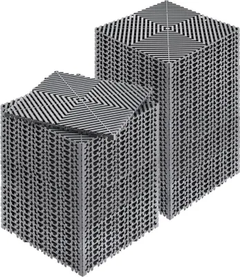Zdjęcie produktu dla Mata drenażowa do garażu 55x - szara blokująca 31x31cm - System drenażowy z płytek garażowych