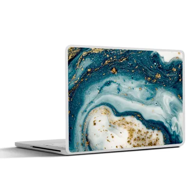 Produktbild von MuchoWow® Laptop Aufkleber Sticker Cover Marmor - Farbe - Glitter - Gold 40x30 cm - Laptop Dekoration - Selbstklebend