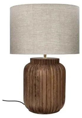 Image de Lampe de table Pomax Lampedusa, couleur marron, diamètre 38 cm, hauteur 58 cm