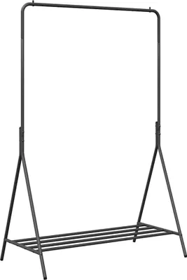 Obrázek produktu pro vidaXL Věšák s úložným prostorem, černý, 100 x 56 x 154 cm, ocel