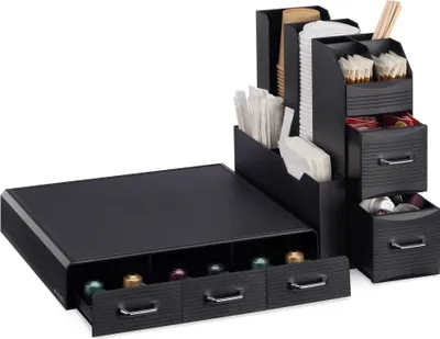 Produktbild von Navaris Kapselhalter Kaffeekapseln - Aufbewahrung kompatibel mit Nespresso Kapseln - Kapselbehälter für viele Standardgrößen - Kapsel Aufbewahrung -