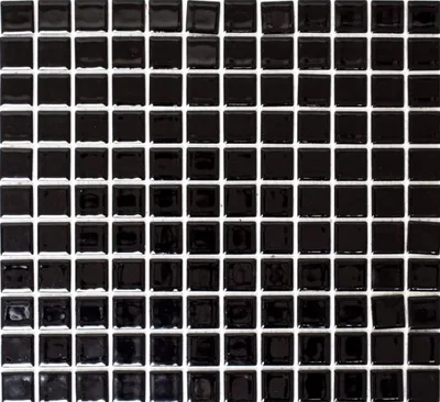 Produktbild von Mosaikfliese Keramik SCHWARZ GLÄNZEND Wand Fliesenspiegel Küche MOS18-0302_f