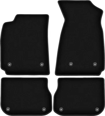 Obrázok produktu pre Velúrové autokoberce na mieru pre Audi A4 B5 (1995-1999, sedan, kombi, avant) černé, sada 4 ks, s úchyty