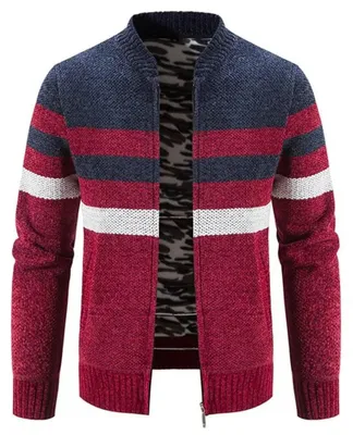 Produktbild von Omgoods - Grober Herren-Cardigan mit durchgehenden Reißverschluss