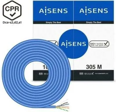 Produktbild von AISENS A135-0663, 305 m, Cat6, U/UTP (UTP), Blau