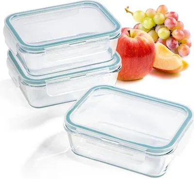 Produktbild von Luftdichte Glasbehälter 900ml 3er Set