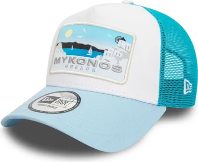Produktbild von New Era Summer Mykonos A-Frame Trucker Cap, Größe:ONESIZE, Farben:glbswb