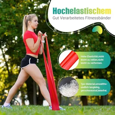 Fitnessbänder Set von 4, Ansicht 4 von 6