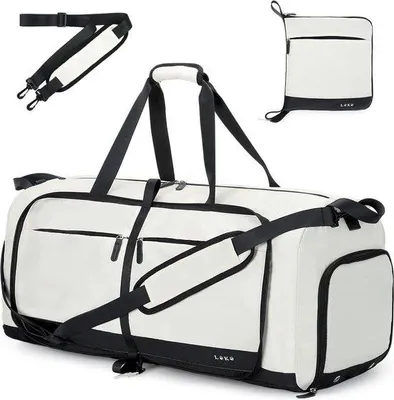 Produktbild von Famanu Reisetasche mit Schuhfach - Schwarz-Weiß