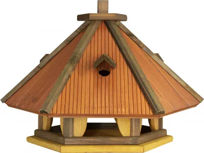Image de 4iQ Mangeoire pour oiseaux en bois massif KAWKA I 44x38,5x42 cm