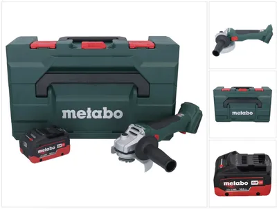 Obrázek produktu pro Metabo W 18 L BL 9-125 Akumulátorová úhlová bruska 18 V 125 mm bez kartáčů + 1x akumulátor 10,0 Ah + metaBOX - bez nabíječky