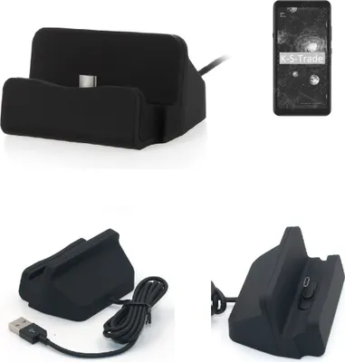 Produktbild von K-S-Trade Docking-Station kompatibel mit HiSense A5 Pro Ladestation Dock Ladegerät Docking Station Tischständer Ständer inkl. USB Typ C Kabel