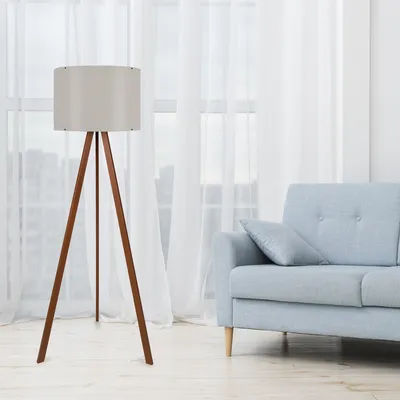 Image de Opviq, AYD- AYDAXL, Beige,Brown, Lampadaires, 38 x 140 cm, 70% MDF / 30% PVC tissu