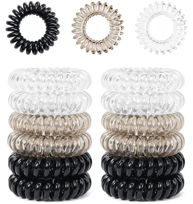Produktbild von Spiral Haargummis 12 Stück Elastische Zopfgummi Haargummis Damen