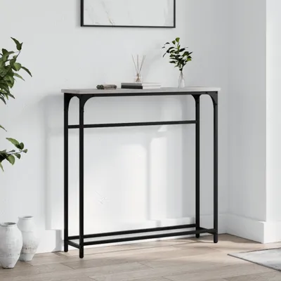 Produktbild von (Design 2026）Konsolentisch - modernes Design - Flurtisch/Beistelltisch - Grau Sonoma 75x19,5x75cm Holzwerkstoff DE922589 - Konsolentische