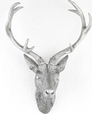 LEX Hirschgeweih 30x18x40cm Farbe: Silber MC8029SI