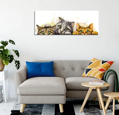 Produktbild von Wallity, PC296- GWN1293, Bunt, Leinwandbilder, 30 x 80 cm, 60% Baumwolle / 40% Polyester