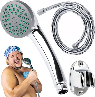 Produktbild von Duschkopf Set Hochdruck Duschbrause Wassersparend Universal Duschköpfe Hochdruck Duschkopf Handheld Handbrause Massagefunktion Mit 1.5m Schlauch Retoo