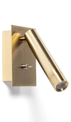 Produktbild von LED Wandleuchte 2.5W Quadratisch Metall mit USB Anschluss Gazny Gold