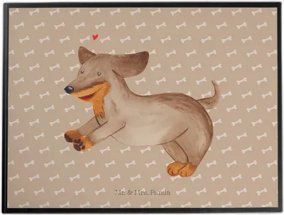 Produktbild von Mr. & Mrs. Panda schreibtischunterlage Hund Dackel - Hundeglück - Geschenk, schreibtischunterlagen, Schreibunterlage, Sprüche, Hunde, tischpad, Herz, arbeitsunterlage