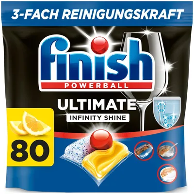 Produktbild von Finish Ultimate Infinity Shine Citrus Spülmaschinentabs Sparpack 80 Tabs