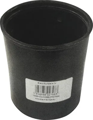 Produktbild von Pipelife Doppelsteckmuffe für Drainagerohr Kunststoff rund schwarz NW 80 mm