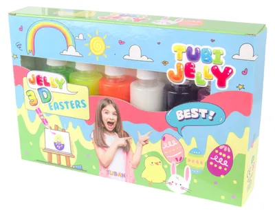 Produktbild von Tuban Kreativspielzeug Tubi Jelly Set mit 6 Farben - Ostern