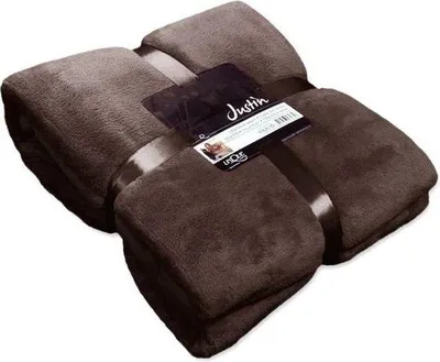 Immagine prodotto di Uniqoos® Plaid: coperta in pile di poliestere, 150 x 200 cm, color marrone mogano