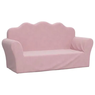 Produktbild von vidaXL Kindersofa 2-Sitzer Rosa Weicher Plüsch