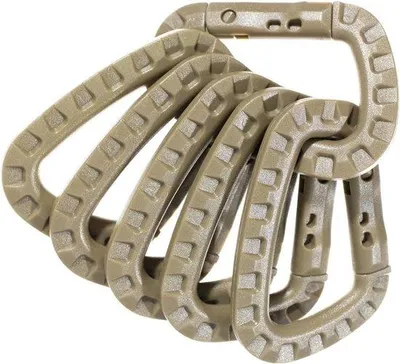 Obrázek produktu pro Sada taktických karabin – outdoor – lehká – 8,38 x 5,56 cm – béžová