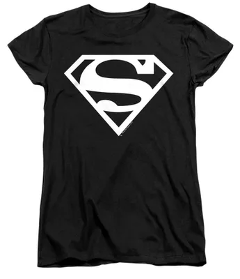 Immagine prodotto di Superman - T-shirt da donna, aderente, modello TV41223 (taglia M) (nero)