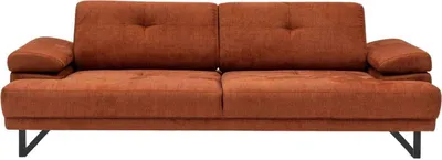Produktbild von Hanah Home, Mustang - Orange, Schlafsofas, 3-Sitzer-Schlafsofa, Orange, Polyester, 239 x 83 x 99 x cm